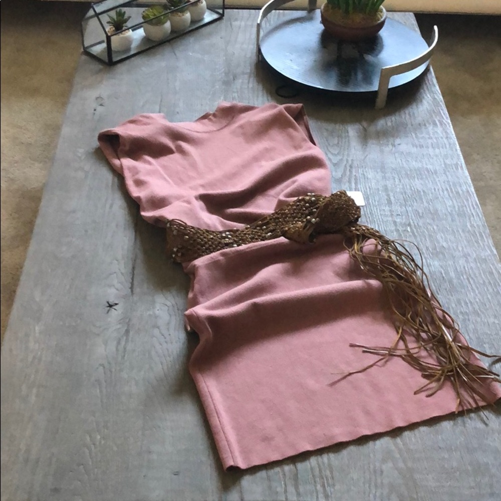 Free People Dani sweater dress rose -medium